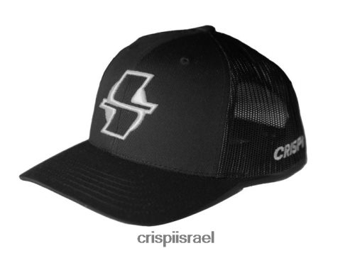 Crispi לבוש כובע-שחור V0VV38 לוגו שחור/לבן